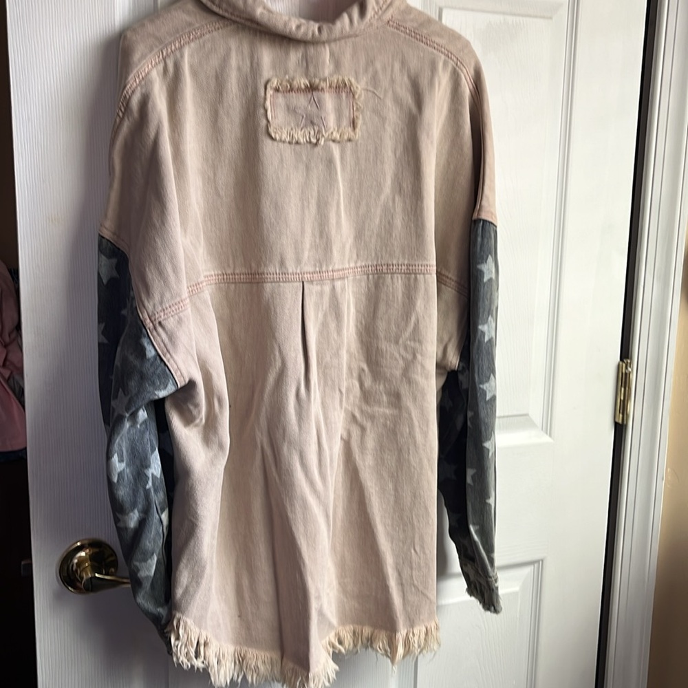 Pol Star Patterned Button-Up Denim Jacket - image 7